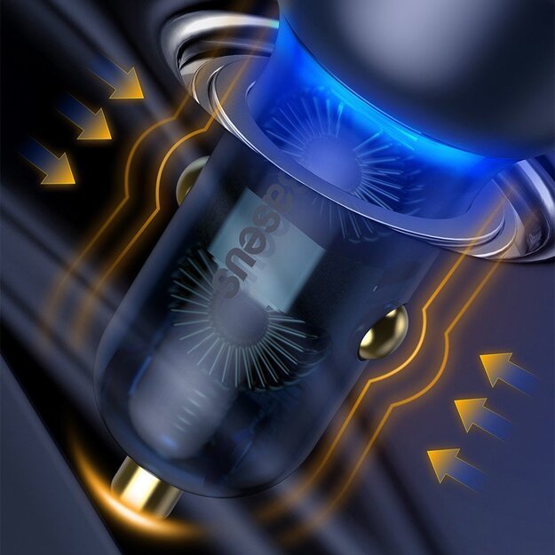 Baseus USB / USB Type C car charger 65 W 5 A SCP Quick Charge 4.0+ Power Delivery 3.0 LCD screen gray (CCKX-C0G) 15