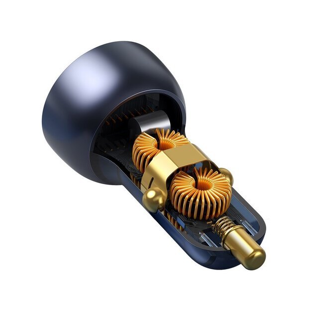 Baseus USB / USB Type C car charger 65 W 5 A SCP Quick Charge 4.0+ Power Delivery 3.0 LCD screen gray (CCKX-C0G) 1