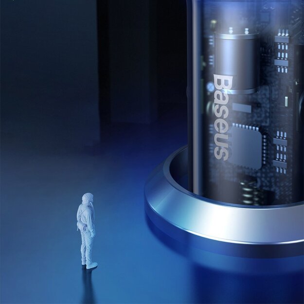 Baseus USB / USB Type C car charger 65 W 5 A SCP Quick Charge 4.0+ Power Delivery 3.0 LCD screen gray (CCKX-C0G) 8