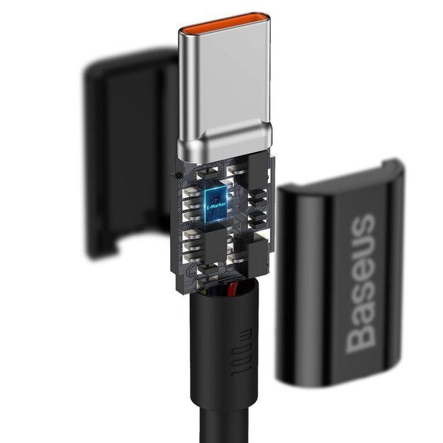 Baseus CATYS-C01 USB-C - USB-C PD QC FCP cable 100W 5A 480Mb/s 2m - black 7