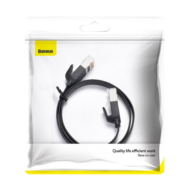 Baseus High Speed ​​flat Ethernet CAT6 RJ45 network cable 1m - black 5