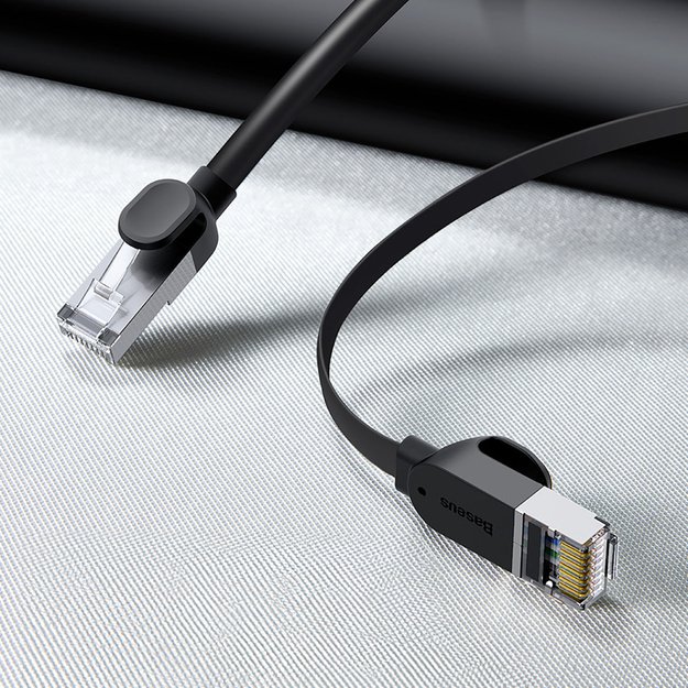 Baseus High Speed ​​flat Ethernet CAT6 RJ45 network cable 1m - black 7