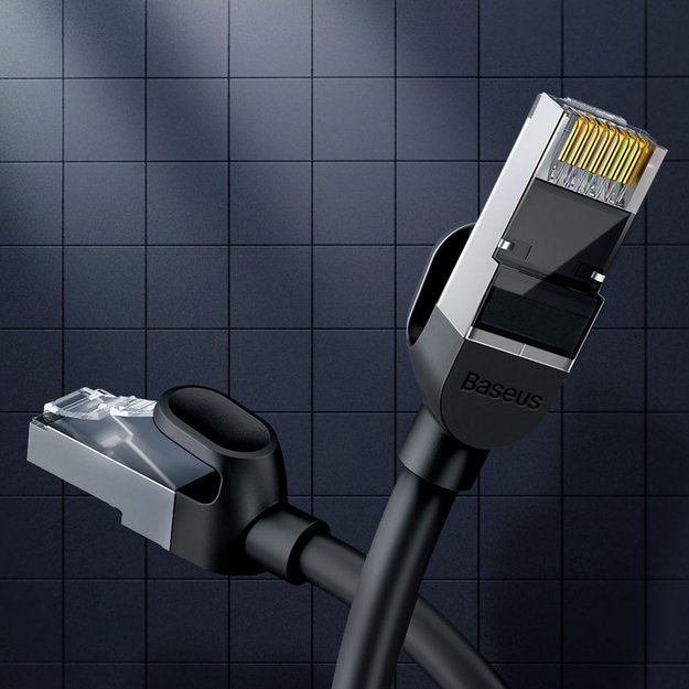 Baseus High Speed ​​flat Ethernet CAT6 RJ45 network cable 1m - black 9