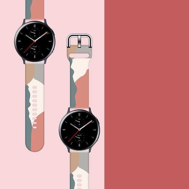Strap Moro for Samsung Galaxy Watch 40 / 41 / 42 / 43 / 44 mm silicone bracelet watch band - pattern 15 2