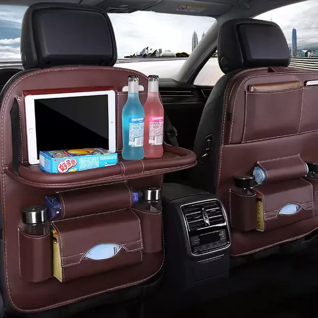 Car seat organizer seat protector seat cover shelf mini car coffee table 15