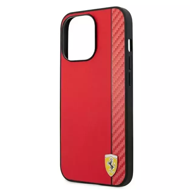Ferrari FESAXHCP13XRE iPhone 13 Pro Max 6.7&quot  red/red hardcase On Track Carbon Stripe 5