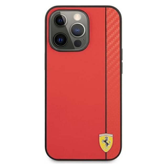 Ferrari FESAXHCP13XRE iPhone 13 Pro Max 6.7&quot  red/red hardcase On Track Carbon Stripe 9