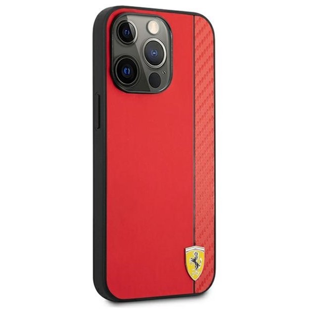 Ferrari FESAXHCP13XRE iPhone 13 Pro Max 6.7&quot  red/red hardcase On Track Carbon Stripe 10