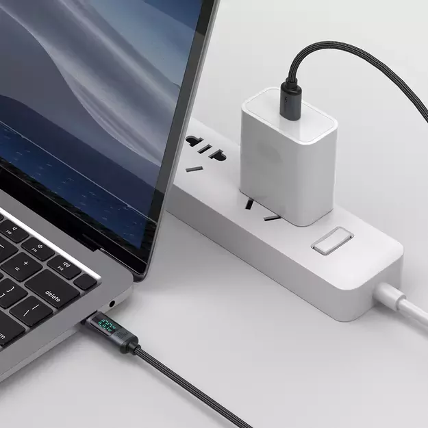 Joyroom Prism Series A16 USB-C / USB-C 100W 1.2m Cable with LED Display - Black 9