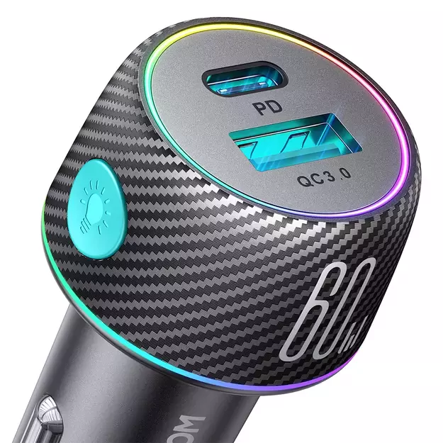 60W USB-C USB-A car charger Joyroom JR-CCN01 - black 1