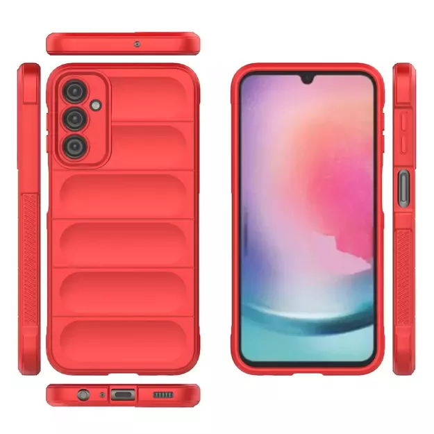 Magic Shield Case for Samsung Galaxy A24 4G flexible armored cover red 19