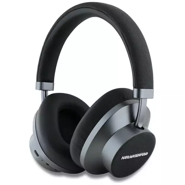 Karl Lagerfeld Saffiano Elongated Bluetooth ANC On-Ear Headphones - Black