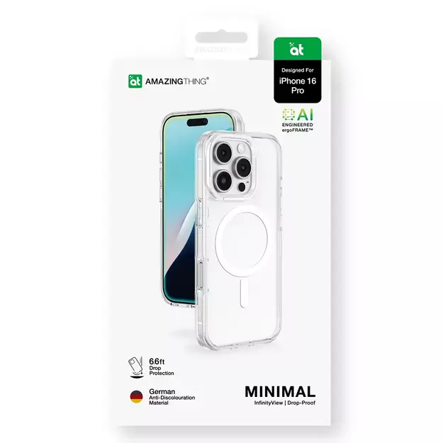 AmazingThing Minimal Case for iPhone 16 Pro Silicone Case - Transparent 9