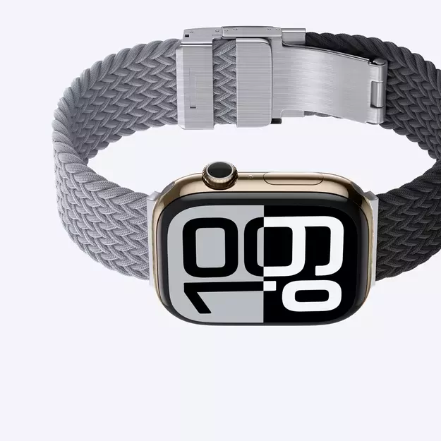 Set of 2 AmazingThing Blend Band for Apple Watch 45/46/49mm - Grey-Black/Grey 12