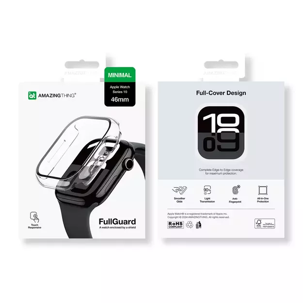 AmazingThing Radix Glass Case for Apple Watch 46mm - Clear 16