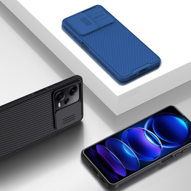Nillkin CamShield Pro Case Case for Xiaomi Redmi Note 12 Pro / Poco X5 Pro 5G Cover with Camera Protector Black 8
