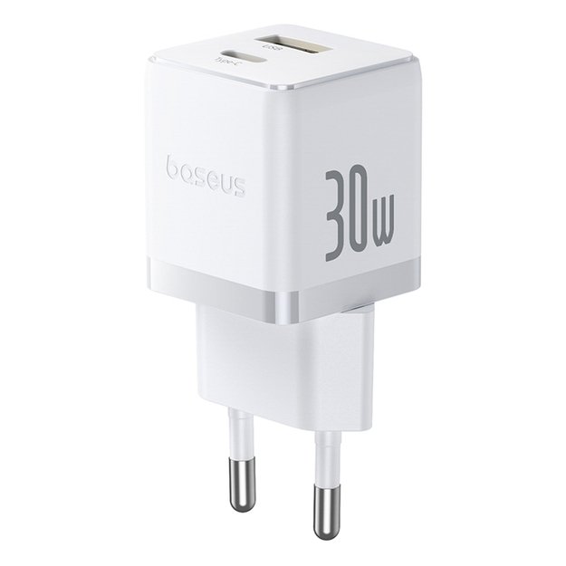 Baseus Palm 30W USB-C USB-A Wall Charger - White