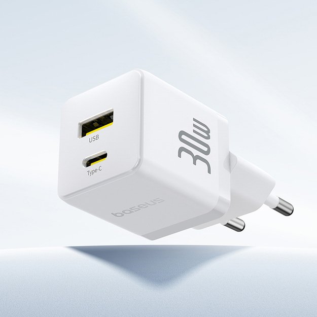 Baseus Palm 30W USB-C USB-A Wall Charger - White 9