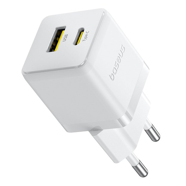Baseus Palm 30W USB-C USB-A Wall Charger - White 4