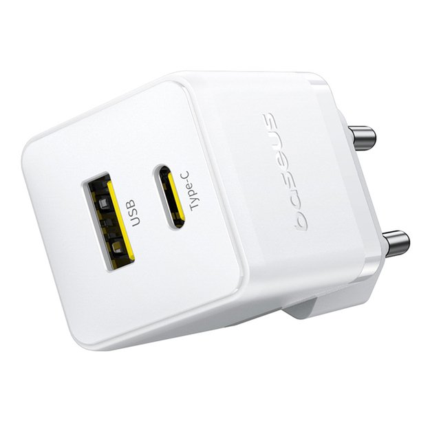 Baseus Palm 30W USB-C USB-A Wall Charger - White 1