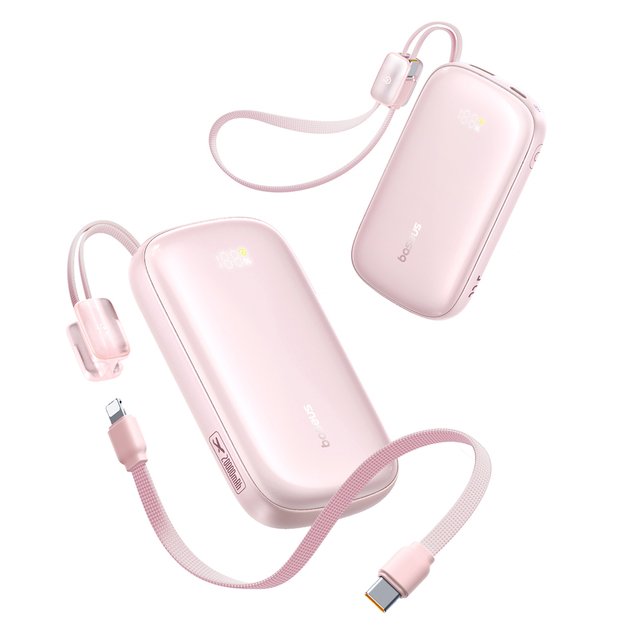 Baseus EnerFill FC21 Qpow 3 Ultra 20000mAh 22.5W Powerbank with Display and Cable Included - Pink 1