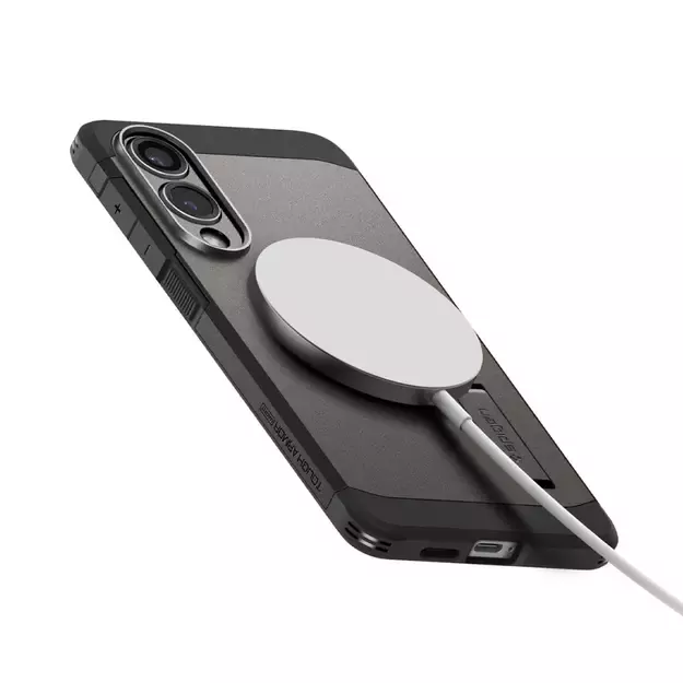Spigen Tough Armor MagSafe Case for Samsung Galaxy S25 Edge - Gray/Black 5