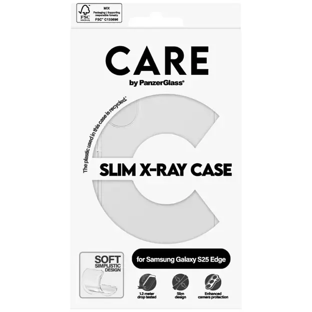 CARE by PanzerGlass Fashion X-Ray Case for Samsung Galaxy S25 Edge - Transparent 3