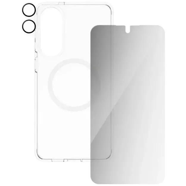 CARE by PanzerGlass Flagship 3in1 Case + Privacy Glass + Lens for Samsung Galaxy S25 Edge - transparent 2