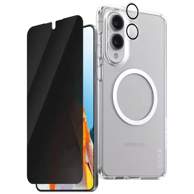 CARE by PanzerGlass Flagship 3in1 Case + Privacy Glass + Lens for Samsung Galaxy S25 Edge - transparent 1