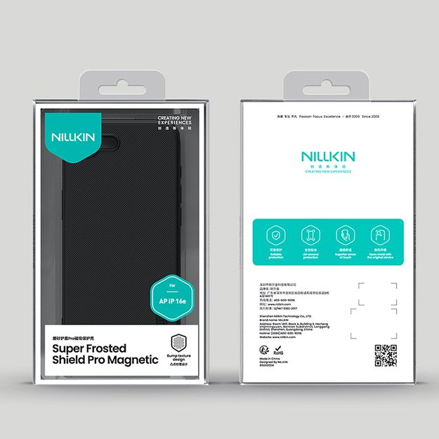 Nillkin Super Frosted Shield Pro Magnetic Case for iPhone 16e - Black 26
