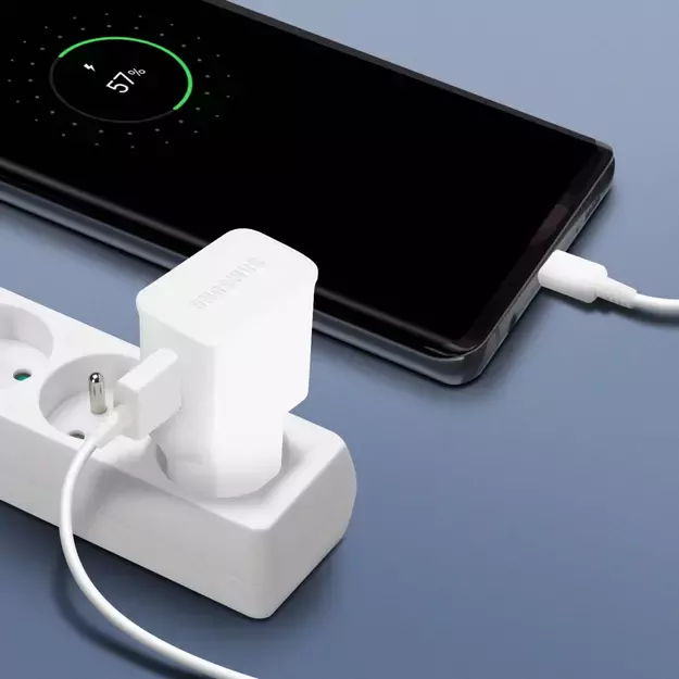 Samsung EP-TA200EWE USB-A 15W wall charger with EP-DR140AWE USB-A - USB-C cable (OOB Bulk - replacement packaging) - white 13