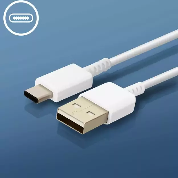 Samsung EP-TA200EWE USB-A 15W wall charger with EP-DR140AWE USB-A - USB-C cable (OOB Bulk - replacement packaging) - white 12