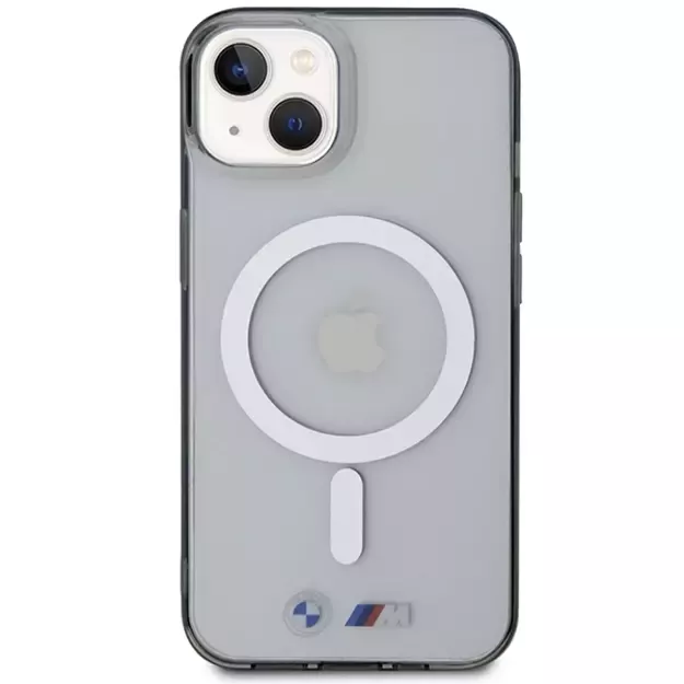 BMW BMHMP14SHCRS iPhone 14 6.1&quot  case transparent hardcase Silver Ring MagSafe 2