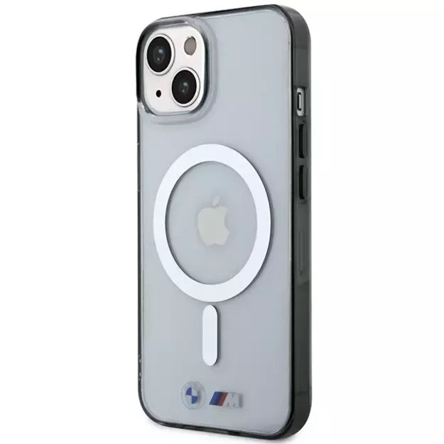 BMW BMHMP14SHCRS iPhone 14 6.1&quot  case transparent hardcase Silver Ring MagSafe 1