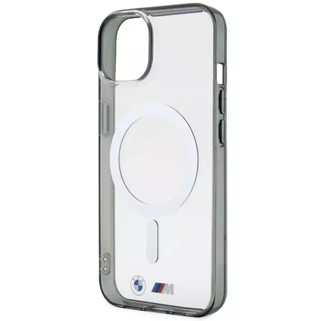 BMW BMHMP14SHCRS iPhone 14 6.1&quot  case transparent hardcase Silver Ring MagSafe 5