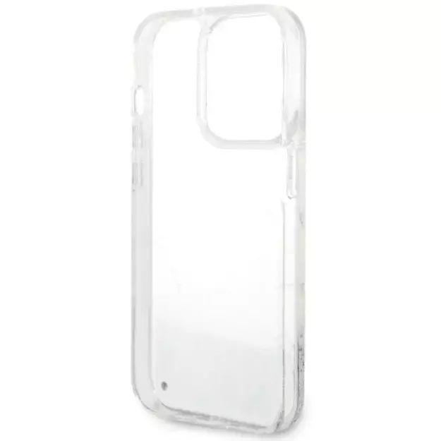 Guess GUHCP14LLCSGSGH iPhone 14 Pro 6.1  white/white hardcase Liquid Glitter Marble 6
