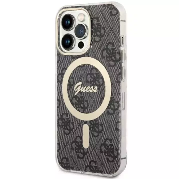 Guess GUHMP13LH4STK iPhone 13 Pro / 13 6.1  black/black hardcase 4G MagSafe
