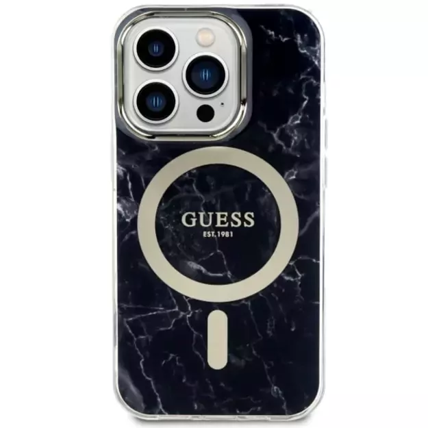 Guess GUHMP14LPCUMAK iPhone 14 Pro 6.1  black/black hardcase Marble MagSafe 2