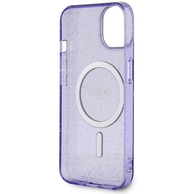 Guess GUHMP14MHCMCGU iPhone 14 Plus 6.7  purple/purple hardcase Glitter Gold MagSafe 13