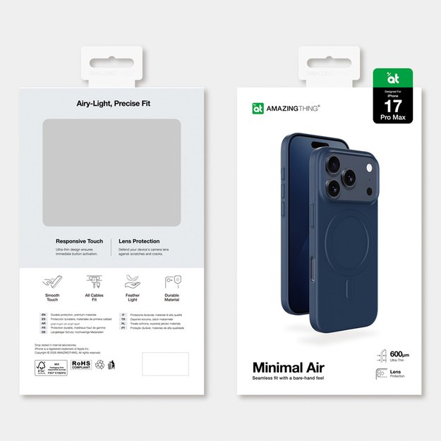 AmazingThing Minimal Air Case for iPhone 17 Pro Max Compatible with MagSafe - Blue 9