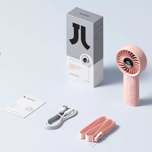 Jisulife Handheld Fan Life4 3600mAh Portable USB Fan - Pink 9