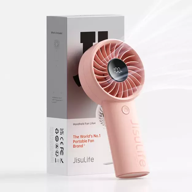 Jisulife Handheld Fan Life4 3600mAh Portable USB Fan - Pink 2
