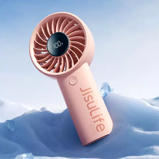 Jisulife Handheld Fan Life4 3600mAh Portable USB Fan - Pink 3