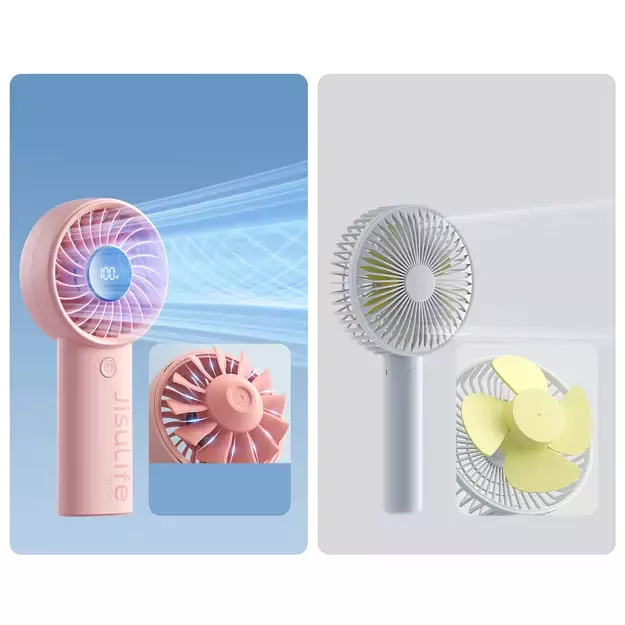 Jisulife Handheld Fan Life4 3600mAh Portable USB Fan - Pink 5
