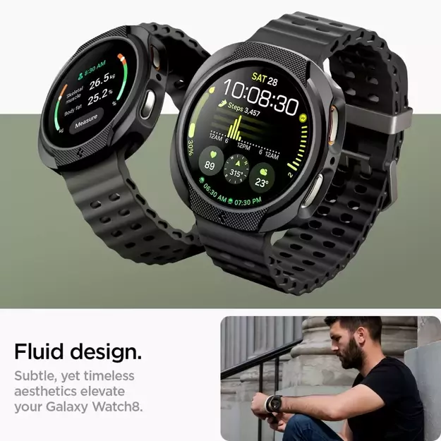 Spigen Liquid Air Case for Samsung Galaxy Watch 8 44mm - Matte Black 7