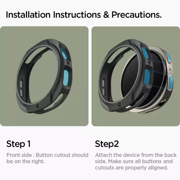 Spigen Liquid Air Case for Samsung Galaxy Watch 8 44mm - Matte Black 12