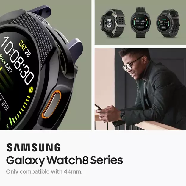 Spigen Liquid Air Case for Samsung Galaxy Watch 8 44mm - Matte Black 6