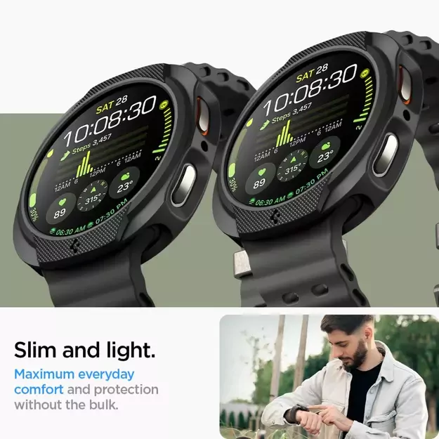 Spigen Liquid Air Case for Samsung Galaxy Watch 8 44mm - Matte Black 10