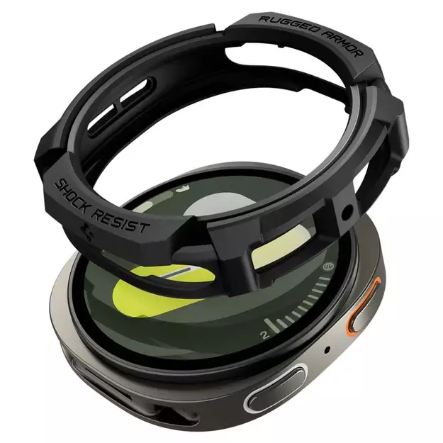 Spigen Rugged Armor Case for Samsung Galaxy Watch 8 44mm - Matte Black