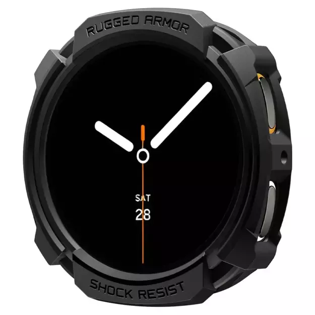 Spigen Rugged Armor Case for Samsung Galaxy Watch 8 44mm - Matte Black 1